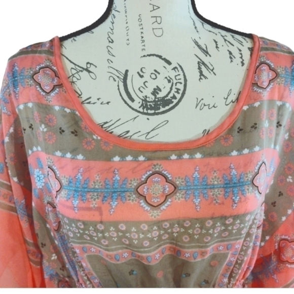 Vintage Dots Sheer Short Kaftan - Picture 3 of 7